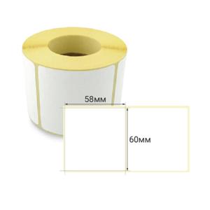 Этикетка самоклеящаяся 58х60 без печати 380шт/рул