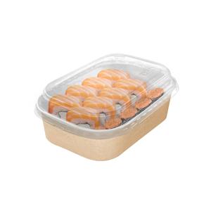 OSQ CASE BOWL 660 крафт/белый 17,0х12,0х5,1см 660мл (крышка отдельно)