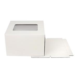 Коробка для торта белая с окном GKW 30,0x30,0x19,0см 50шт/кор