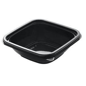 Контейнер пластиковый 250мл PET черный 12,6х12,6х3,8см 1000шт/кор