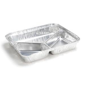 Контейнер из алюм  фольги  780мл 3-хсекционный 23,0x17,5/19,5x14,5   h4,0см 125шт/уп