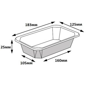 Контейнер Фуд-бокс крафт/крафт 18,3х12,5х2,5см (крышка отдельно)