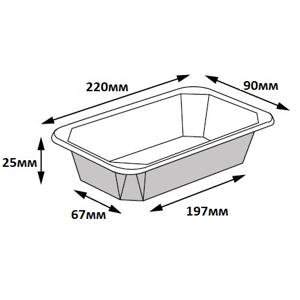 Контейнер Фуд-бокс крафт/крафт 22,0х9,0х2,5см (крышка отдельно)