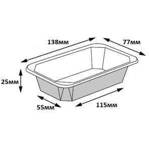 Контейнер Фуд-бокс крафт/крафт 13,8х7,7х2,5см (крышка отдельно)