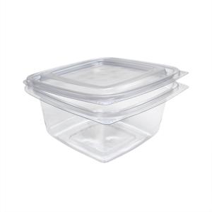 Контейнер пластиковый    500мл PET прозрачный с нераздельной крышкой 13,8х13,8х6,5см 400 шт/кор
