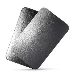 Подложка картонная/ламинир черная/серебро 13,0х20,0см толщина 0,8мм