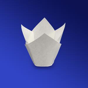 Форма д/выпеч Тюльпан d5,0х8,0см белый 250шт/уп 50гр 250шт/уп