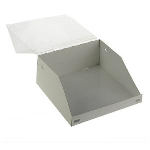 Коробка для торта белая с прозрачной крышкой ForG SLIDE W 22,5х22,5х10,0см