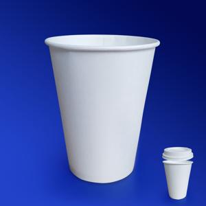 Стакан бумажный 350мл для горячих напитков белый 50шт/уп