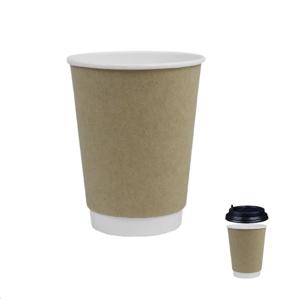 Стакан бумажный 350мл двухслойный крафт 25 шт/уп