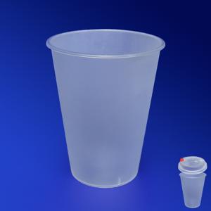 Стакан пластиковый PP 375мл прозрачный/матовый d9см h11,2см 25 шт/уп