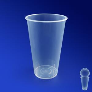 Стакан пластиковый PP 500мл прозрачный/глянцевый d9см h13,5см 20 шт/уп