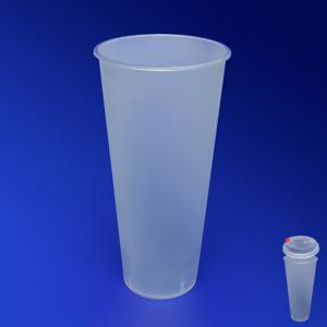 Стакан пластиковый PP 650мл прозрачный/матовый d9см h17,9см 10 шт/уп
