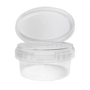 Банка  210мл РР прозрачная d9,5х4,6см с крышкой