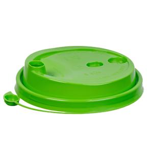 Крышка к стаканам d9,0см PP с пробкой заглушкой матовая салатовая 50 шт/уп