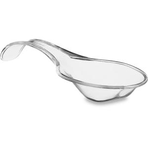 Мини-сервиз ложка для закусок 12см PS прозрачная 30 шт/уп