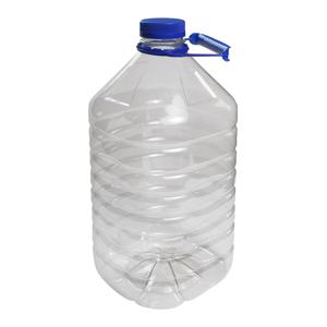 Бутылка 5000 PET квадратная прозрачная с крышкой диаметр горловины 4,8см h32,0см