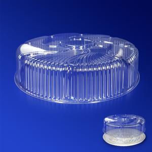 Крышка к упаковке для пирога d26,1х6,7см внутр 3500мл PET прозрачная  100 шт/кор ПР-Т-265 КП ПЭТ