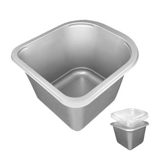 Контейнер пластиковый 2500мл PET серый 18,0х16,6х11,9см внешн 300шт/кор ПР-КМ-2500Д ПЭТ