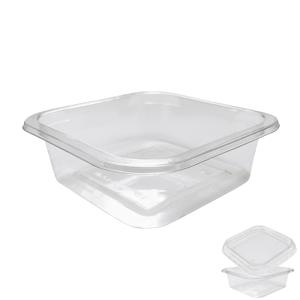 Контейнер пластиковый    400мл РЕТ прозрачный внеш 13,8х13,8х4,2см под запай без крышки  480 шт/кор ПР-СТ-138х138х42,5 ПЭТ