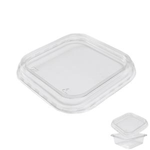 Крышка пластиковая РЕТ прозрачная внутр 13,8х13,8см к контейнеру 480 шт/кор ПР-СТ-38 Кр ПЭТ