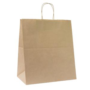 Пакет-сумка бумажная 37х32+20см (320*200*370мм) крафт ручки крученые 70гр/м2