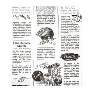 Пакет бумажный V-дно 17,5х14см белый уголок с рисунком газета жировлагостойкий 35гр/м2 100шт/уп