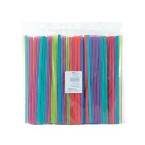 Трубочка d0,8x24см разноцветная 250шт/уп без гофры