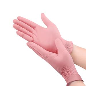 Перчатки из нитрила M розовые 100шт/уп AVIORA
