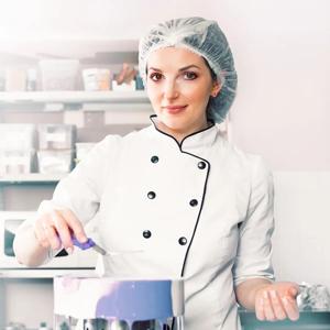 Берет/клипса из спанбонда белый 100шт/уп