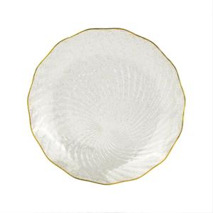 Тарелка пластиковая прозрачная d180 мм Жемчужное сияние Royal Party 12шт/уп