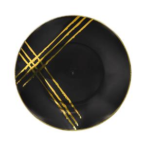 Тарелка пластиковая черная  d180 мм  Эстетика Royal Party 6шт/уп