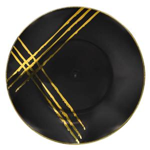 Тарелка пластиковая черная d230 мм Эстетика Royal Party 6шт/уп