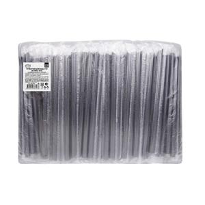 Трубочка отдельно упакованная ПП d1,2x24см черная 250шт/уп без гофры Bubble tea