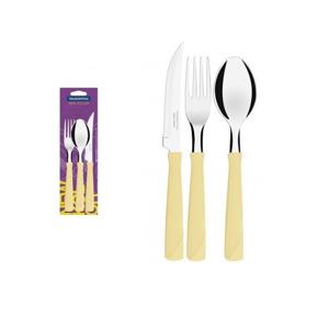 Набор столовых приборов 3 предмета New Color бежевый 3 шт/уп
