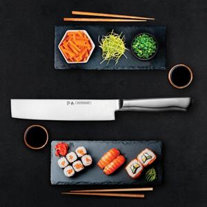 Нож NAKIRI для нарезки овощей 178/344/мм Sushi Diamond черный