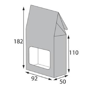 OSQ Tea Box Упаковка для сыпучих продуктов 18,2х9,2х5см с окном (без пленки)