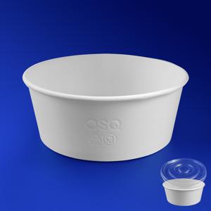 OSQ Round Bowl 750 W Контейнер белый d15см h6,1см (крышка отдельно)